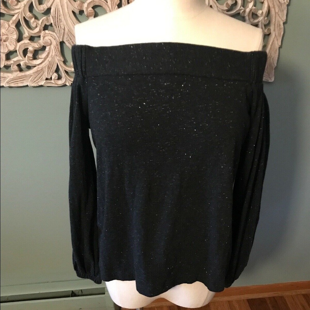 NWOT Loft Shimmer Blouse On Off the Shoulder Top